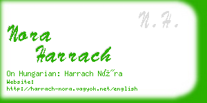 nora harrach business card